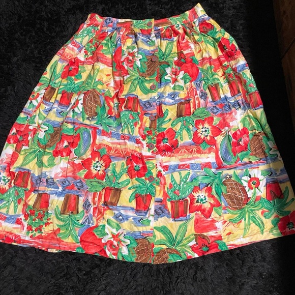 Bonnie Boynton Dresses & Skirts - Vintage Floral Print Women's Skirt
